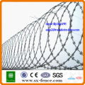 Barbed wire razors fence